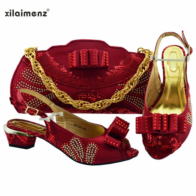 2019 Concise Style New Arrival Wine Color African Shoes with Matching Bags Set Shoe and Bag Set for Party In Women with Crystal
2019 Concise Style New Arrival Wine Color African Shoes with Matching Bags Set Shoe and Bag Set for Party In Women with Crystal