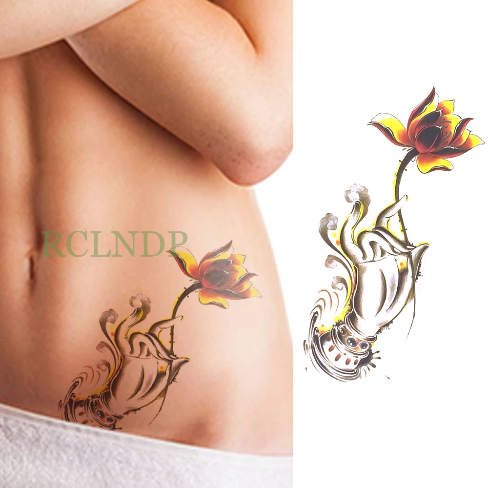 Waterproof Temporary Tattoo Sticker Lotus Flower Rose Fake Tatto Flash Tatoo Back Leg Arm chest belly Large size for Women girl
Waterproof Temporary Tattoo Sticker Lotus Flower Rose Fake Tatto Flash Tatoo Back Leg Arm chest belly Large size for Women girl