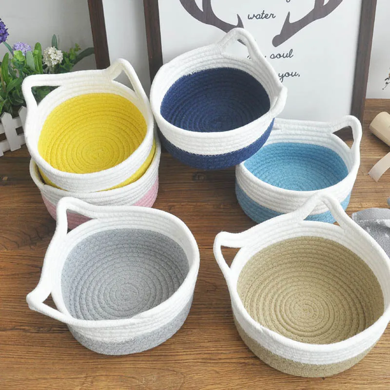 Cotton Rope Dirty Clothes Laundry Storage Basket with Cat Ear Organizer for Kids Toy Snack Key Nursery Hamper Home Decor
Cotton Rope Dirty Clothes Laundry Storage Basket with Cat Ear Organizer for Kids Toy Snack Key Nursery Hamper Home Decor
