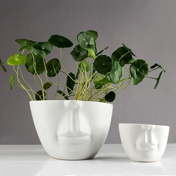 Modern Ceramic Figure Head Shape Flower Pots Planters Porcelain Human face image Flower Pot Desktop Wedding Home Decoration
Modern Ceramic Figure Head Shape Flower Pots Planters Porcelain Human face image Flower Pot Desktop Wedding Home Decoration