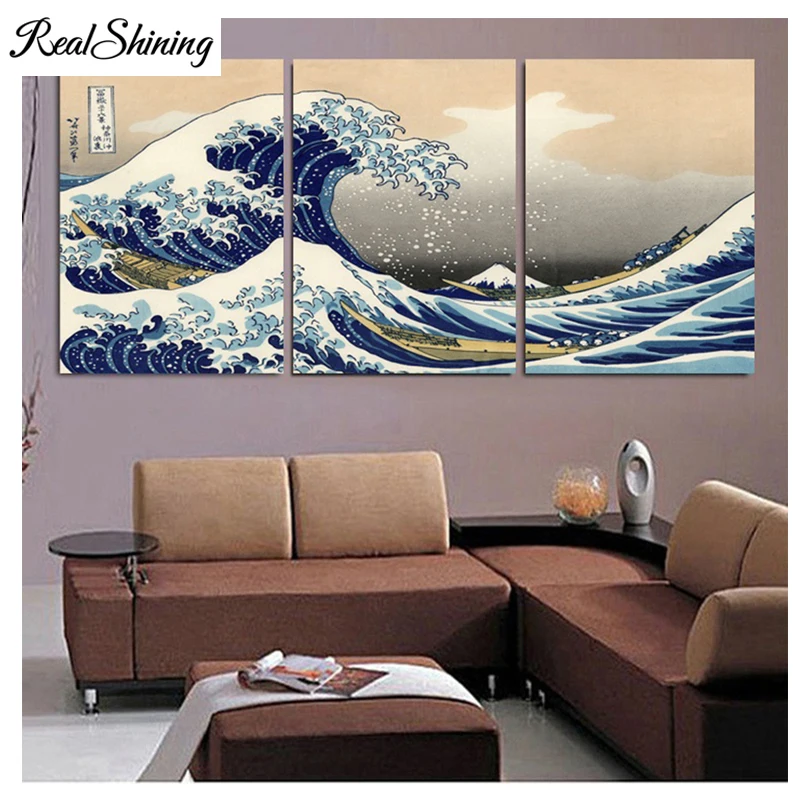 DIY Diamond Painting Great Wave Off Kanagawa Views Of Mount Fuji Cross Stitch Mosaic Full 5D Triptych Diamond embroidery FS3358
DIY Diamond Painting Great Wave Off Kanagawa Views Of Mount Fuji Cross Stitch Mosaic Full 5D Triptych Diamond embroidery FS3358