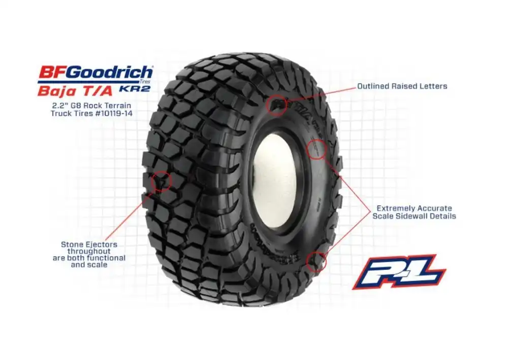 Bf Goodrich Truck Tires >> Proline 1 10 Bfgoodrich Kr2 2 2 Rock Crawler Tyres 4 10119 14 1 10 Yeit 4pcs Bf Goodrich Truck Tires >> Proline 1 10 Bfgoodrich Kr2 2 2 Rock Crawler Tyres 4 10119 14 1 10 Yeit 4pcs
