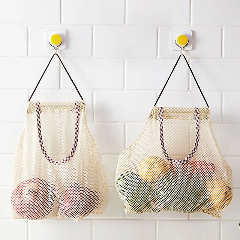 Reusable Hanging Mesh Bag For Storage Onion Fruit Vegetable Garlic Net Bags Kitchen Bath Accessories Organizer Basket
Reusable Hanging Mesh Bag For Storage Onion Fruit Vegetable Garlic Net Bags Kitchen Bath Accessories Organizer Basket
