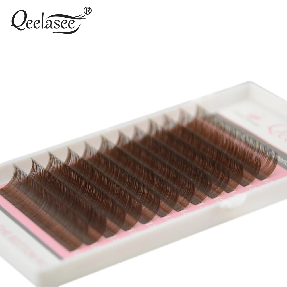 Qeelasee Brown Color False Eyelash Extensions Mink Brown Lash Material Makeup Maquiagem Cilios C/D Curls 1 Tray/Lot
Qeelasee Brown Color False Eyelash Extensions Mink Brown Lash Material Makeup Maquiagem Cilios C/D Curls 1 Tray/Lot