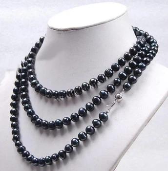new Beautiful Long 50 Inches 6-7mm Real Black Akoya Cultured Pearl Fashion Jewelry Necklace
new Beautiful Long 50 Inches 6-7mm Real Black Akoya Cultured Pearl Fashion Jewelry Necklace