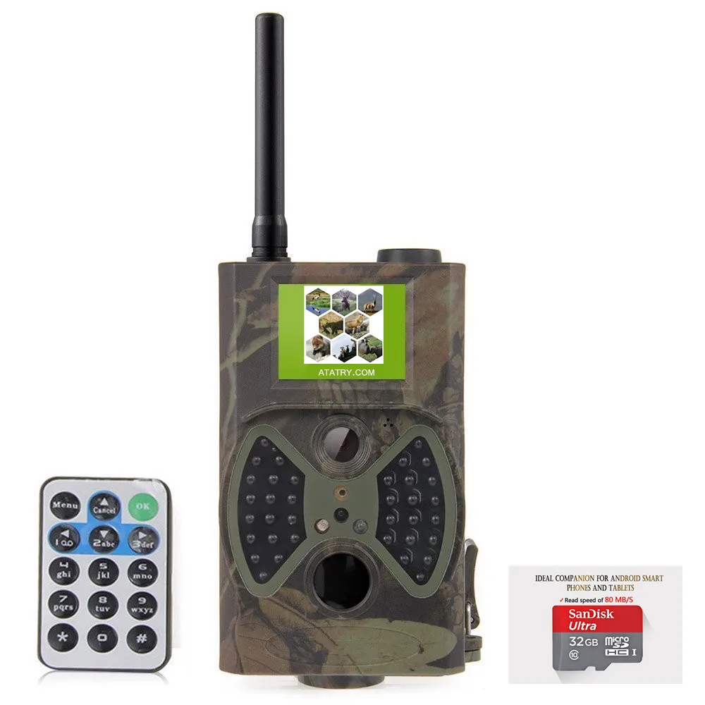 12MP Digital Game Cam Trail Camera with GSM Email 2" LCD Screen (Camo Green) + Micro SD Card 32GB
12MP Digital Game Cam Trail Camera with GSM Email 2" LCD Screen (Camo Green) + Micro SD Card 32GB