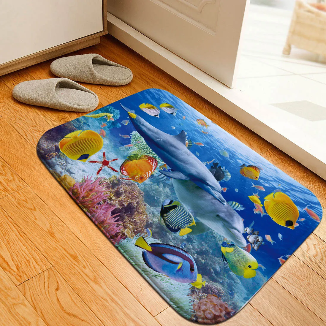 Sea Shell Scenery Nemo Dolphin Printed Go Away Entrance Indoor Floor Mat Non-slip Doormat Rug Bathroom Mat Rugs for Kitchen
Sea Shell Scenery Nemo Dolphin Printed Go Away Entrance Indoor Floor Mat Non-slip Doormat Rug Bathroom Mat Rugs for Kitchen
