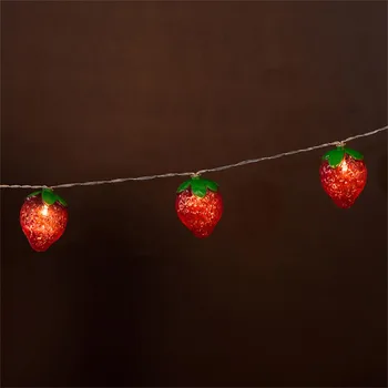 Red Strawberry Fruit Light String Children's room Decoration Lamp 10LED led string lights Home lighting string decoration
Red Strawberry Fruit Light String Children's room Decoration Lamp 10LED led string lights Home lighting string decoration