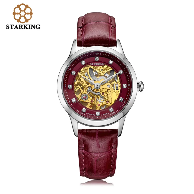 Original STARKING Women Skeleton Automatic Mechanical Watch New Arrival Women Fashion Casual Leather Watches clock
Original STARKING Women Skeleton Automatic Mechanical Watch New Arrival Women Fashion Casual Leather Watches clock