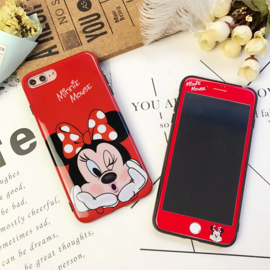 RLENDA 3D Edge Screen Protector Tempered Glass Film Protective cover+TPU case Cute Cartoon Animal Mouse for iphone 6 6s 7 8 plus
RLENDA 3D Edge Screen Protector Tempered Glass Film Protective cover+TPU case Cute Cartoon Animal Mouse for iphone 6 6s 7 8 plus