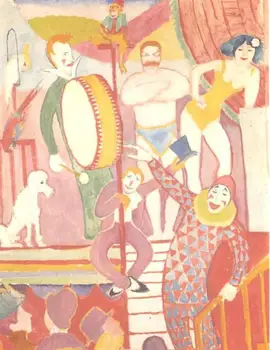 

High quality Oil painting Canvas Reproductions Circus (1911) By August Macke hand painted