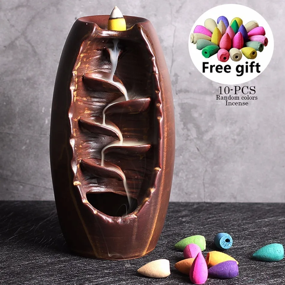 4 Colors Enough Stock Incense Burner Backflow Ceramic With 10pcs / 50pcs Incense Cones Incense Road 8 Days To United States
4 Colors Enough Stock Incense Burner Backflow Ceramic With 10pcs / 50pcs Incense Cones Incense Road 8 Days To United States