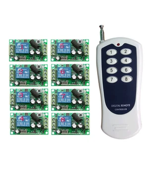 RF Wireless Remote Control Switch System DC12V 1CH 6 transmitter & 8 pcs receiver light control 100M
RF Wireless Remote Control Switch System DC12V 1CH 6 transmitter & 8 pcs receiver light control 100M