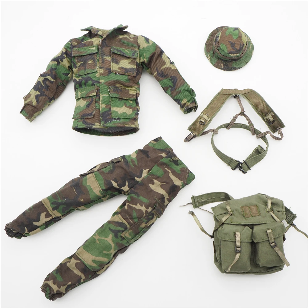 Pouch with Belt 1/6 Action Figure Accessories-Military Camo 