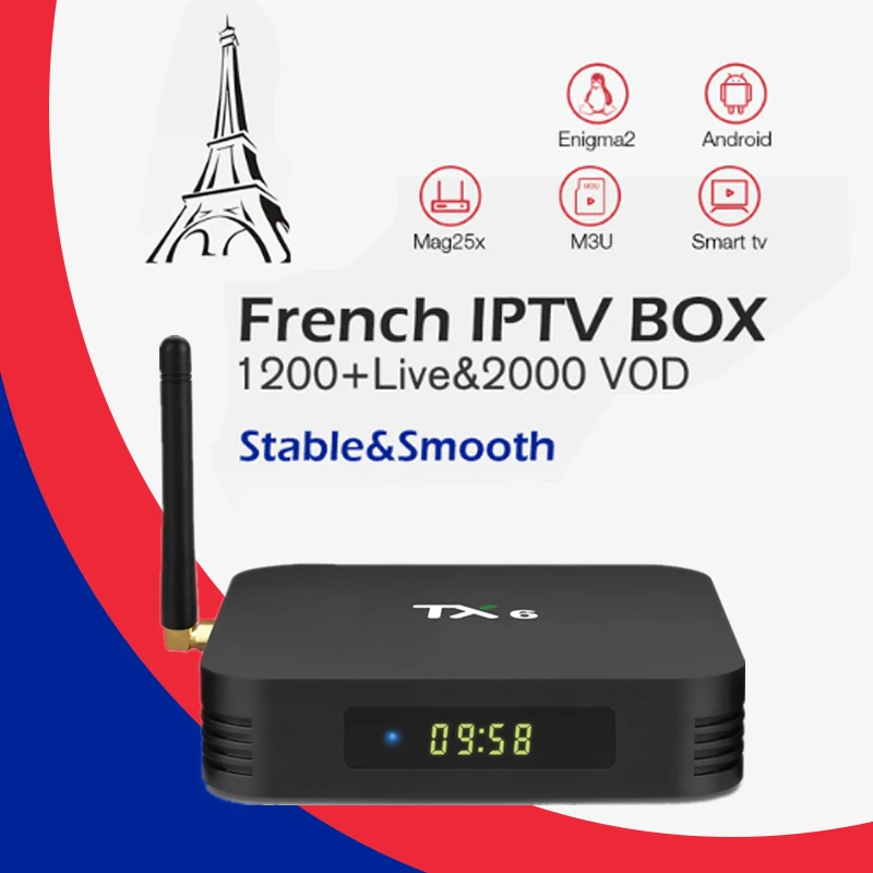 New French iptv subscriptionTX6 TV Box android 9.0 4GB 32GB/64GB with 1 Year 1200+Arabic Belgium IPTV Samrt TV Set top tv Box
New French iptv subscriptionTX6 TV Box android 9.0 4GB 32GB/64GB with 1 Year 1200+Arabic Belgium IPTV Samrt TV Set top tv Box