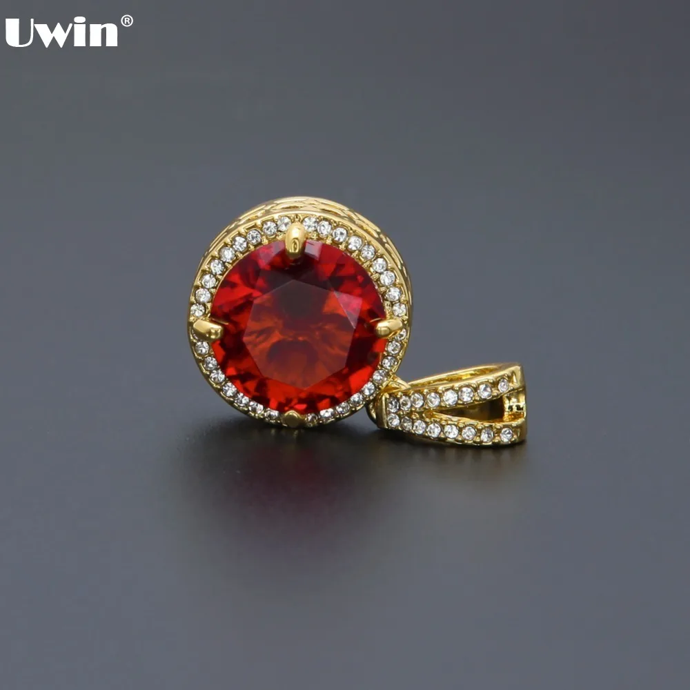 Gold Color Rhinestone Iced Out Small Round Red Stone Pendant Necklace With 24'' Cuban Chain Hip Hop Bling Jewelry
Gold Color Rhinestone Iced Out Small Round Red Stone Pendant Necklace With 24'' Cuban Chain Hip Hop Bling Jewelry