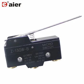 3Pcs Black Micro Switch Straight Long Hinge Lever Arms 15A 125VAC/250VAC 3 Pins 1NO 1NC Momentary Fuction Z-15GW-B
3Pcs Black Micro Switch Straight Long Hinge Lever Arms 15A 125VAC/250VAC 3 Pins 1NO 1NC Momentary Fuction Z-15GW-B