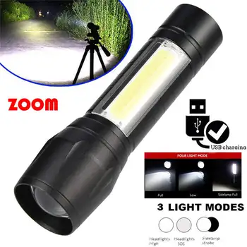 Mini Q5 LED USB Rechargeable Zoom Flashlight Torch Lamp Light 3Modes Multifunctional outdoor travel lighting flashlight #3J24
Mini Q5 LED USB Rechargeable Zoom Flashlight Torch Lamp Light 3Modes Multifunctional outdoor travel lighting flashlight #3J24