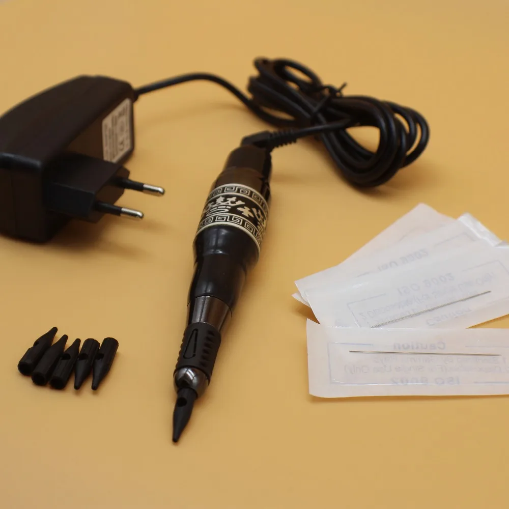 1pcs Permanent Make up Tattoo Eyebrow Pen Machine kit Power Supply With 5 Needles 5 Tips Eyebrow Eyeliner Lip Tattoo Cosmetic 
1pcs Permanent Make up Tattoo Eyebrow Pen Machine kit Power Supply With 5 Needles 5 Tips Eyebrow Eyeliner Lip Tattoo Cosmetic