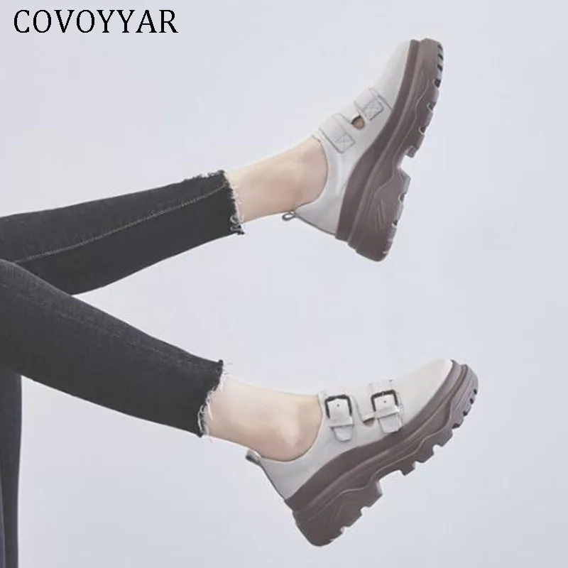 COVOYYAR 2019 Spring Platform Women Shoes Genuine Leather Chunky Sole Lady Casual Shoes Buckle Slip on Creepers WSN245
COVOYYAR 2019 Spring Platform Women Shoes Genuine Leather Chunky Sole Lady Casual Shoes Buckle Slip on Creepers WSN245