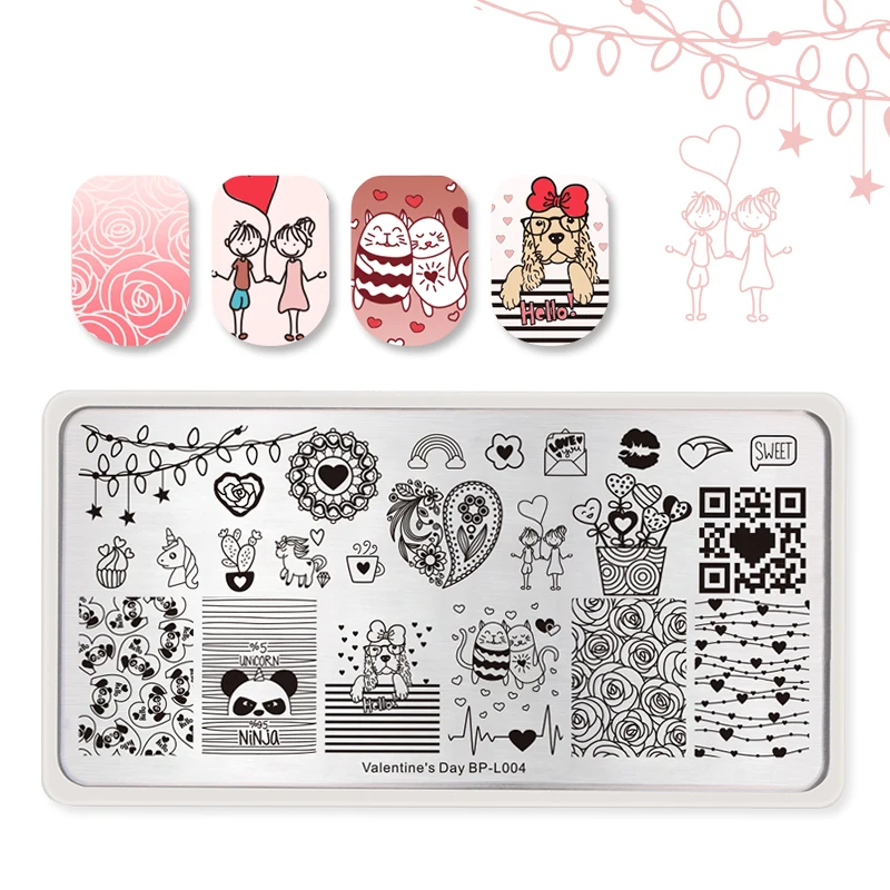 BORN PRETTY Nail Art Stamping Template Rectangle Rose Flower Design Code Nail Art Plate Valentine's Day Manicure Stencil BP-L004
BORN PRETTY Nail Art Stamping Template Rectangle Rose Flower Design Code Nail Art Plate Valentine's Day Manicure Stencil BP-L004