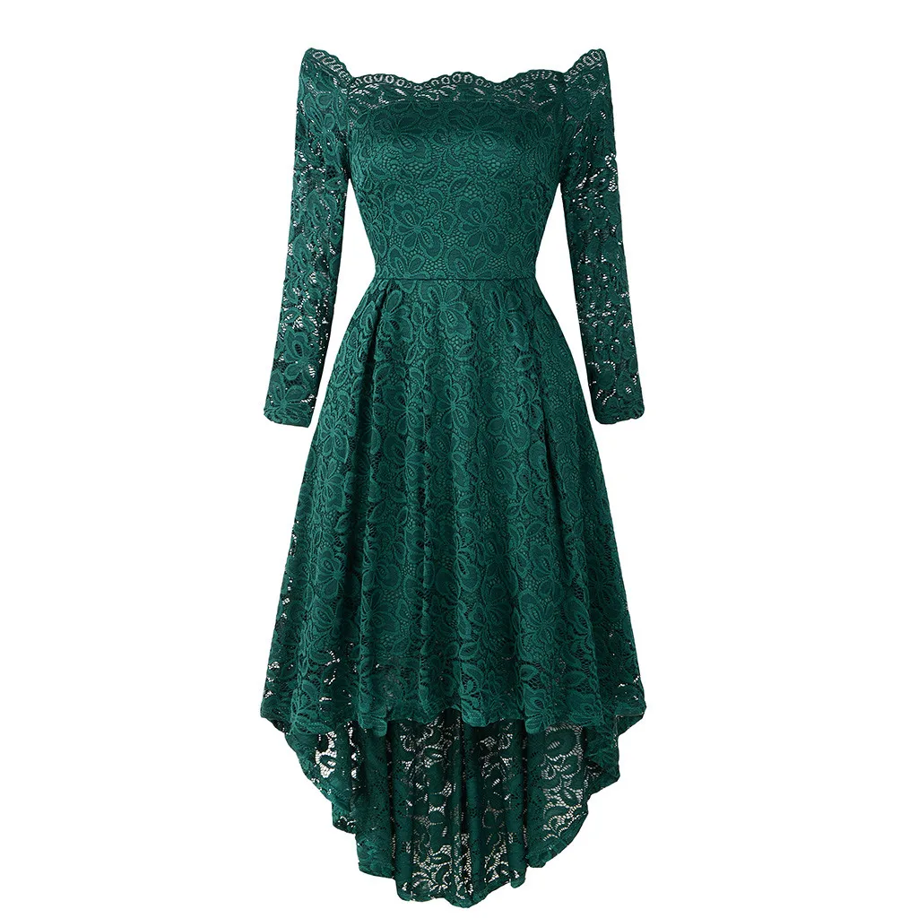 Women Off Shoulder Lace Dress Ladies Long Sleeve Sexy Evening Party Dresses Elegant Vintage Dress Plus Size
Women Off Shoulder Lace Dress Ladies Long Sleeve Sexy Evening Party Dresses Elegant Vintage Dress Plus Size