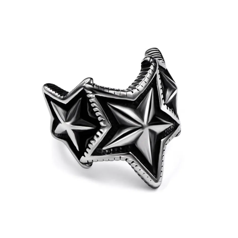 Trendy Fashion Ring Personalized Star Carved Fine Titanium Steel Finger Ring For Men Smooth Ring Unique Jewelry 
Trendy Fashion Ring Personalized Star Carved Fine Titanium Steel Finger Ring For Men Smooth Ring Unique Jewelry