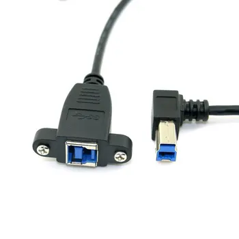 USB 3.0 Back Panel Mount B Type Female To Right Angled 90 Degree B Type Male Extension Cable 0.3m 30cm 1ft with screw
USB 3.0 Back Panel Mount B Type Female To Right Angled 90 Degree B Type Male Extension Cable 0.3m 30cm 1ft with screw