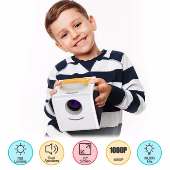Q2 MINI Projector 700 Lumens Parent-child Portable Projector Mini LED TV Home Beamer Children's gift with free Sticker
Q2 MINI Projector 700 Lumens Parent-child Portable Projector Mini LED TV Home Beamer Children's gift with free Sticker