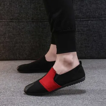New Fashion Show Personality Contrast Color Convenient Slip-on Men'S Flock Shoes Hard-Wearing & Anti-Skid Tide Cool Shoes Male
New Fashion Show Personality Contrast Color Convenient Slip-on Men'S Flock Shoes Hard-Wearing & Anti-Skid Tide Cool Shoes Male