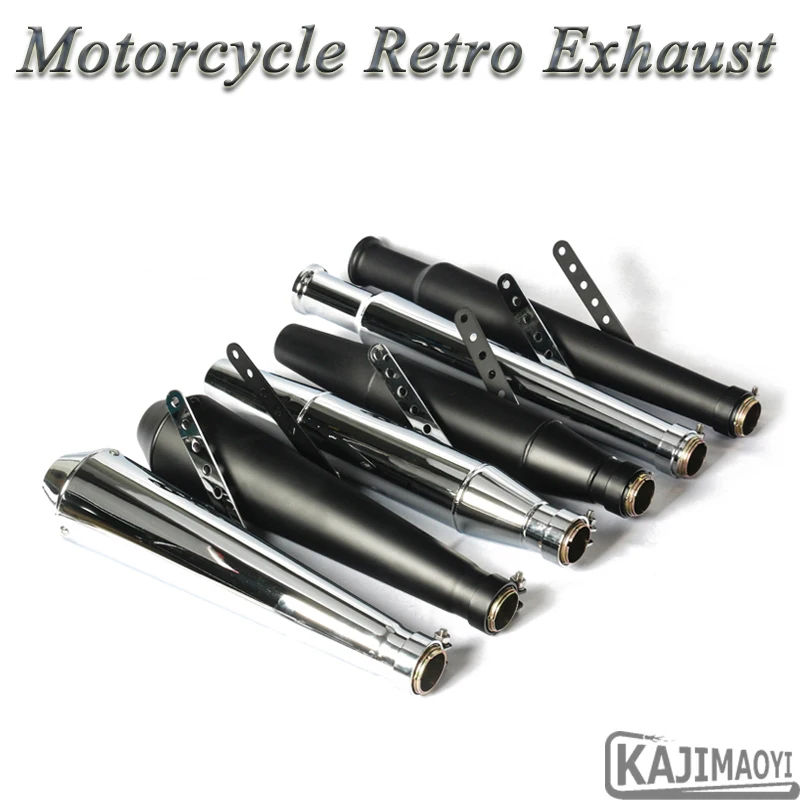 Universal 35-43mm Motorcycle Muffler Retro Vertical Back Pressure Case Exhaust Pipe Escape For Harley-Davidson GY6 33-45mm CBR
Universal 35-43mm Motorcycle Muffler Retro Vertical Back Pressure Case Exhaust Pipe Escape For Harley-Davidson GY6 33-45mm CBR