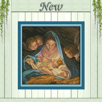 madonna and children baby angel decor painting counted print on canvas DMC 11CT 14CT kits Cross Stitch embroidery needlework Set
madonna and children baby angel decor painting counted print on canvas DMC 11CT 14CT kits Cross Stitch embroidery needlework Set