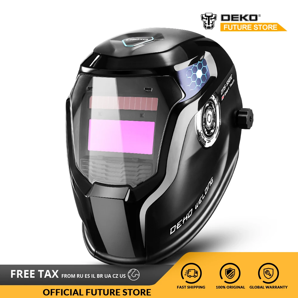 DEKO DNS-550 Solar Power Auto Darkening Welding Helmet Welder Lens Mask Larger View Area for TIG MIG MMA Grind
DEKO DNS-550 Solar Power Auto Darkening Welding Helmet Welder Lens Mask Larger View Area for TIG MIG MMA Grind