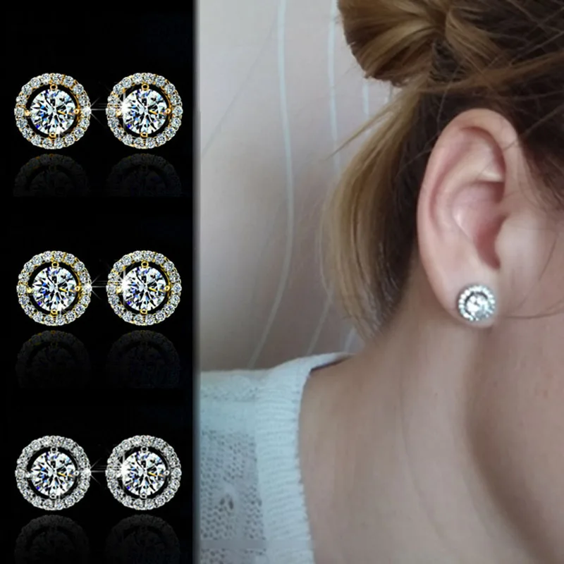 LNRRABC 1Pair New Zircon Allergy Free Round Crystal Earrings Girls Women 3Colors Stud Earrings Wedding Gifts Drop Shipping
LNRRABC 1Pair New Zircon Allergy Free Round Crystal Earrings Girls Women 3Colors Stud Earrings Wedding Gifts Drop Shipping