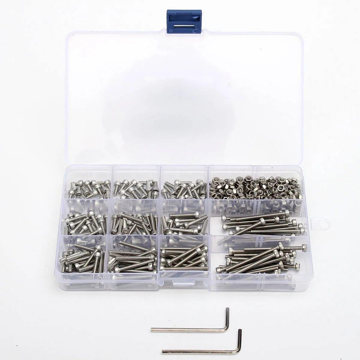 442pcs Silver M3 Stainless Steel Hex Head Socket Cap Screws M3 Nut Assortment Kit With 2 Hexagon Handle
442pcs Silver M3 Stainless Steel Hex Head Socket Cap Screws M3 Nut Assortment Kit With 2 Hexagon Handle