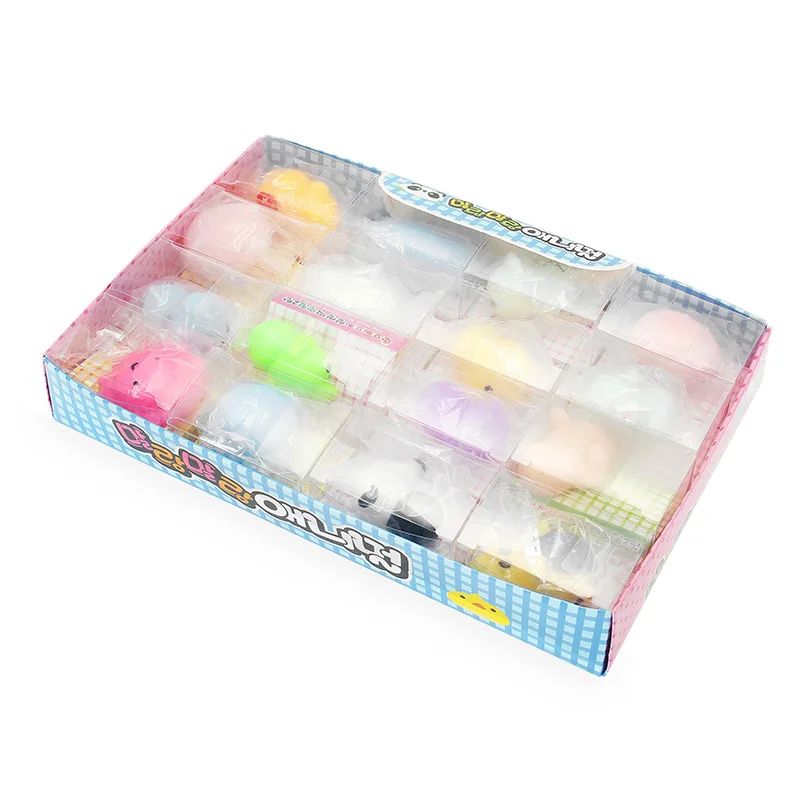 New 16 Pcs Mini Cute Mochi Animals 19