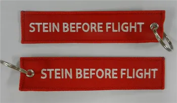 Stein Before Flight Fabric Keychain Made By Twill + Ring With Merrow Border Accept Custom 139x31mm 100pcs lot
Stein Before Flight Fabric Keychain Made By Twill + Ring With Merrow Border Accept Custom 139x31mm 100pcs lot