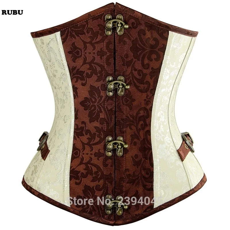 Brown and Lvory Underbust Corset Goth Buckle Highest Quality Flowers Pattern Steampunk Corset
Brown and Lvory Underbust Corset Goth Buckle Highest Quality Flowers Pattern Steampunk Corset