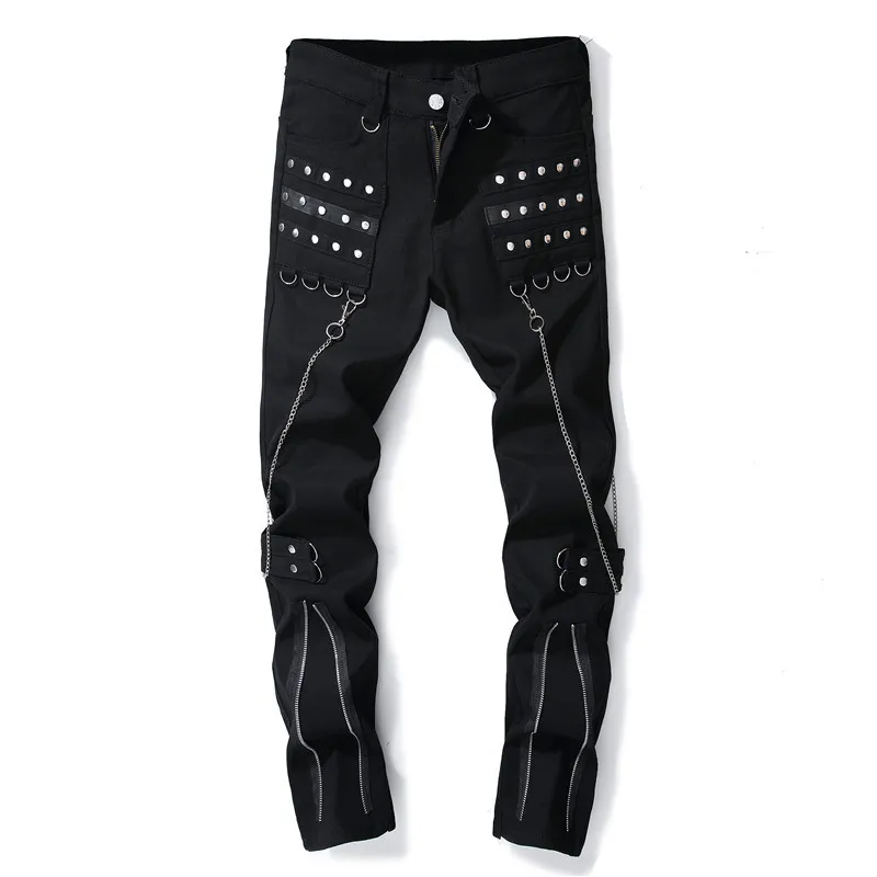 Men black multi zippers rivet punk hiphop jeans nightclub singer flared jeans stage costume mens hip hop denim pants streetwear
Men black multi zippers rivet punk hiphop jeans nightclub singer flared jeans stage costume mens hip hop denim pants streetwear
