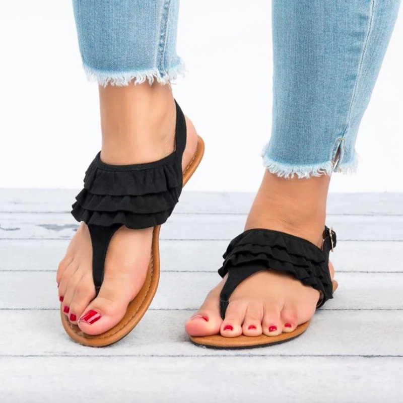 Women Sandals 2019 Fashion Flock lace Summer Shoes Flats Platform Beach shoes Breathable Retro flip flops Casual Women Shoes
Women Sandals 2019 Fashion Flock lace Summer Shoes Flats Platform Beach shoes Breathable Retro flip flops Casual Women Shoes