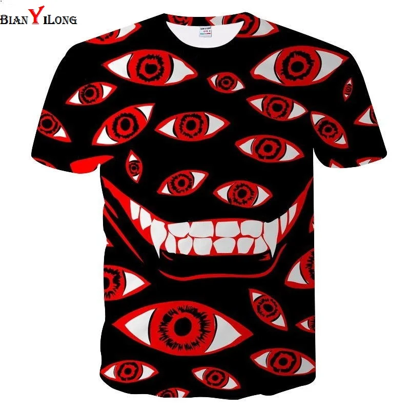 New Men Shirt Fashion Men/women 3d T-shirt Short Sleeve Tees Print Red Eyes And White Teeth Quick Dry Summer Tops Tees
New Men Shirt Fashion Men/women 3d T-shirt Short Sleeve Tees Print Red Eyes And White Teeth Quick Dry Summer Tops Tees