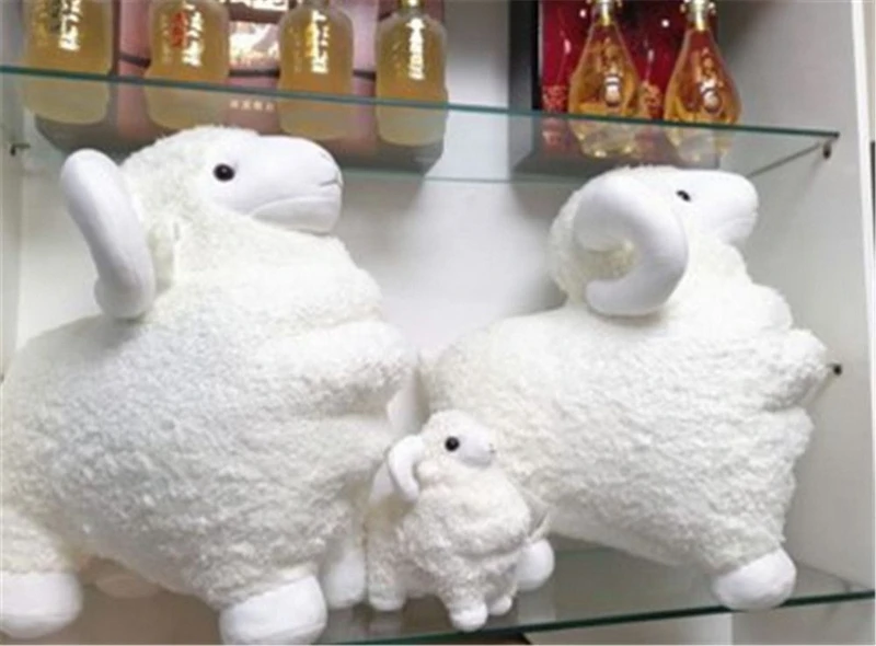 Dorimytrader cuddly soft animal goat plush toy big stuffed cartoon sheep doll pillow gift for children decoration 24inch 60cm DY61891 (3)