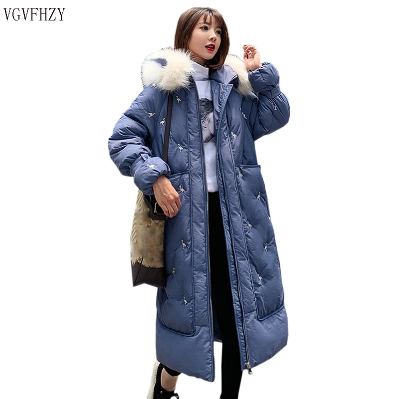 2019 Winter Coat Jacket long Fashion Jacket Women Thick Down Parka female Plus size Loose Fur Collar Warm Down Cotton Coat
2019 Winter Coat Jacket long Fashion Jacket Women Thick Down Parka female Plus size Loose Fur Collar Warm Down Cotton Coat