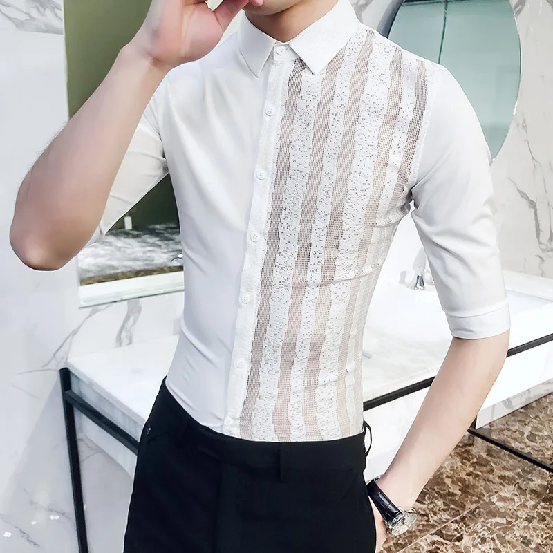 2019 premium brand Fashion men's summer Hollow out cotton short sleeve shirts/Male High quality slim Casual business shirts
2019 premium brand Fashion men's summer Hollow out cotton short sleeve shirts/Male High quality slim Casual business shirts