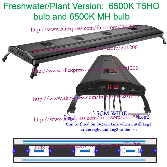 80" Metal Halide HQI+ T5 770W-1070W freshwater plant marine sps lps coral Aquarium Aquatic Pet tank Light Lamp Lighting fixture
80" Metal Halide HQI+ T5 770W-1070W freshwater plant marine sps lps coral Aquarium Aquatic Pet tank Light Lamp Lighting fixture