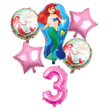 6Pcs/lot Large Cartoon Mermaid Foil 30 Inch Number Balloon set Birthday Balloons for Baby Girl Gift Ariel of Cartoon Globos
6Pcs/lot Large Cartoon Mermaid Foil 30 Inch Number Balloon set Birthday Balloons for Baby Girl Gift Ariel of Cartoon Globos