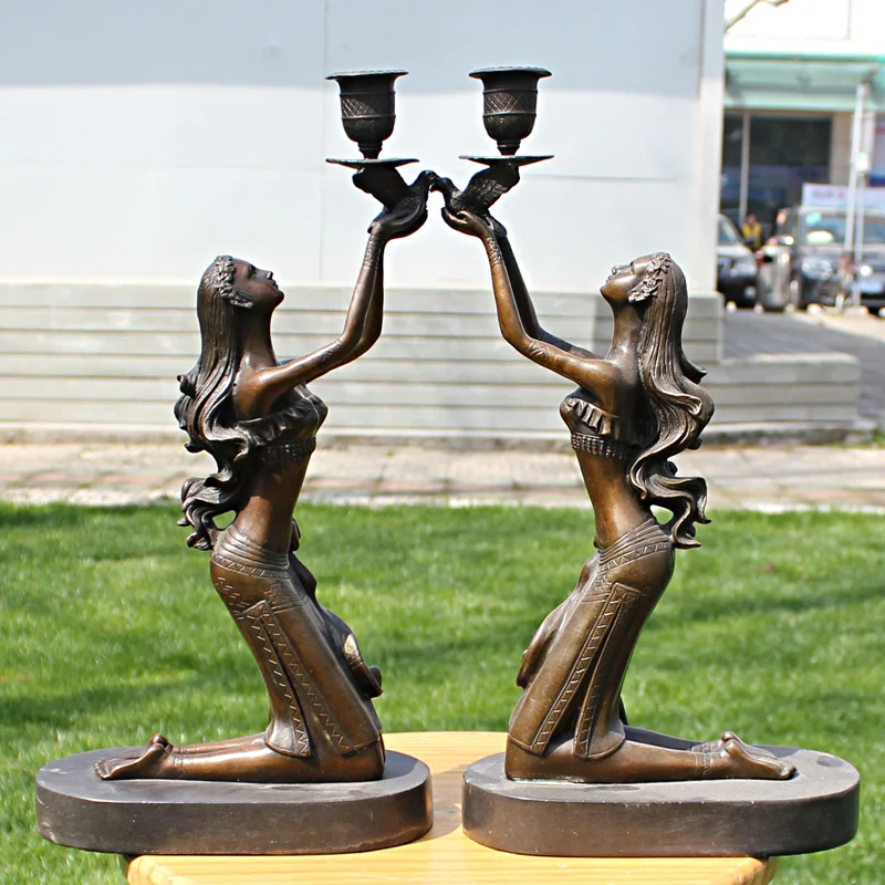 Pray Candlestick Candlestick bronze statue Home Furnishing beauty copper crafts business gift decoration decoration
Pray Candlestick Candlestick bronze statue Home Furnishing beauty copper crafts business gift decoration decoration
