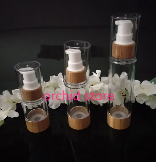 10pcs/lot 15ml 30ml 50ml Emulsion Lotion Bamboo Vacuum Airless Pump Bottles Bamboo Empty Plastic Cosmetic Sample Containers
10pcs/lot 15ml 30ml 50ml Emulsion Lotion Bamboo Vacuum Airless Pump Bottles Bamboo Empty Plastic Cosmetic Sample Containers