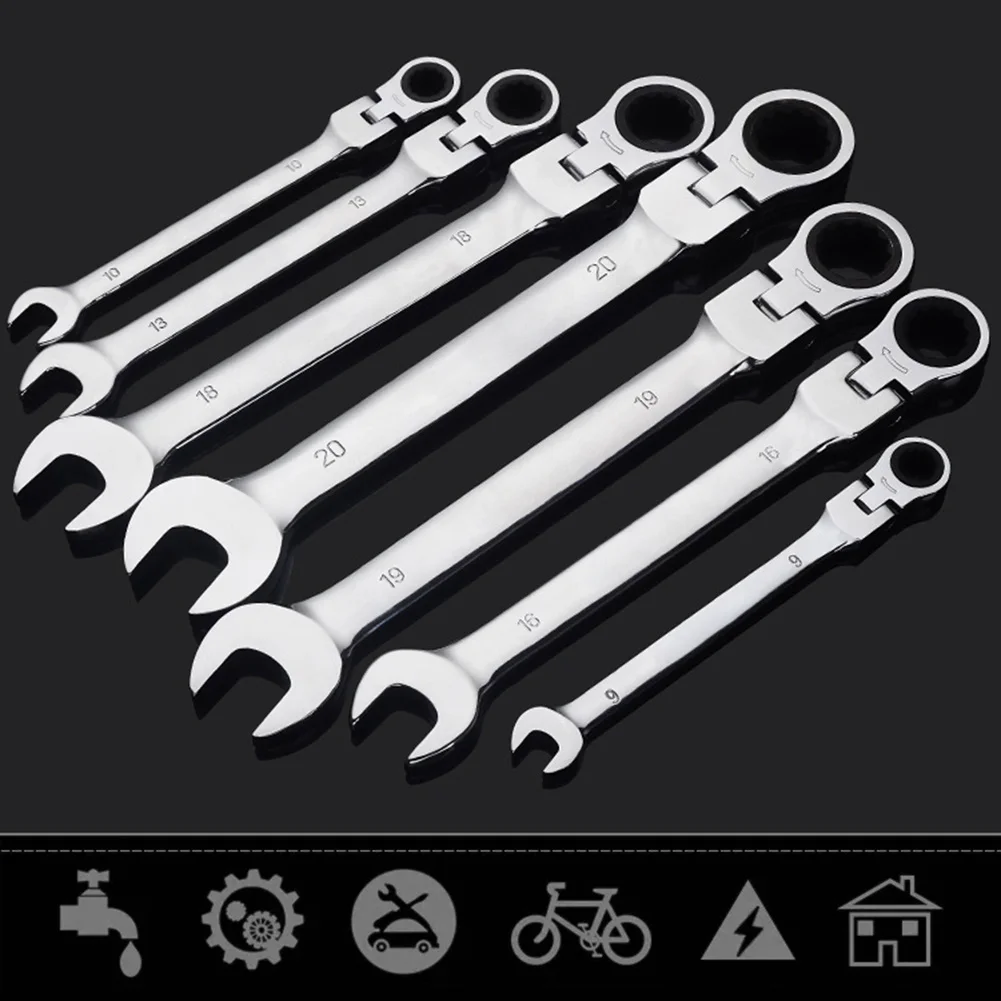 Chrome vanadium steel movable ratchet wrench flexible open end wrench torque wrench durable repair tool PAK55
Chrome vanadium steel movable ratchet wrench flexible open end wrench torque wrench durable repair tool PAK55