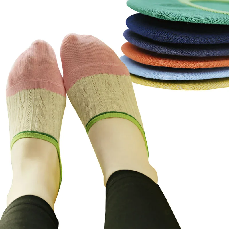 6 Pairs Women Invisible Boat Socks Bamboo Fiber Hit Color Twist Lines Girls Art Socks Spring Summer Autumn Silicone Female Meias
6 Pairs Women Invisible Boat Socks Bamboo Fiber Hit Color Twist Lines Girls Art Socks Spring Summer Autumn Silicone Female Meias